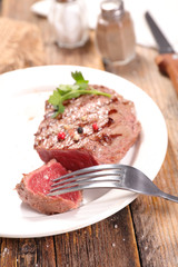 grilled beef steak