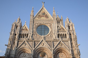 Fototapeta na wymiar Cathedral Facade in Siena