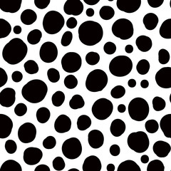 Seamless hand drawn irregular uneven black and white texture