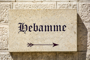 Schild 88 - Hebamme