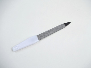 File nail on white background