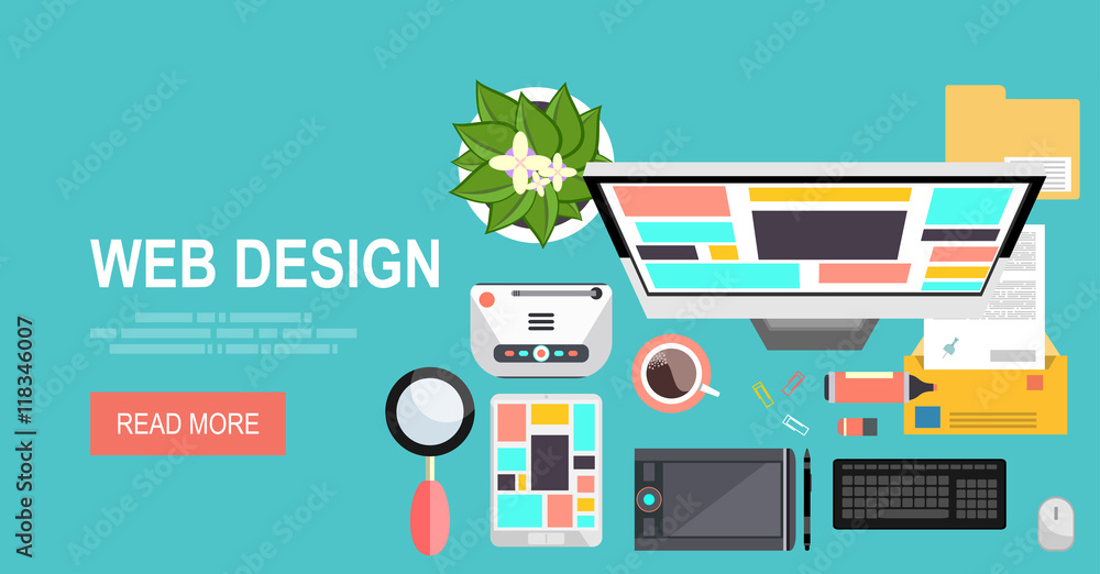 Poster flat designed banners for graphic design and web design. vector