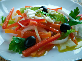 Kazakh salad of radish