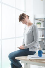 Young woman using a smart phone