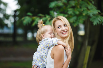 Sweet childhood with mom