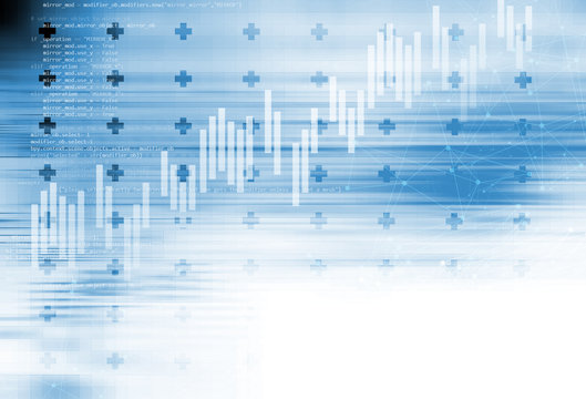 technical financial graph on technology abstract background