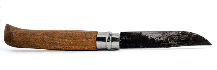 Knife on white background