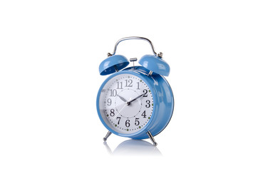 Alarm clock in time concept isolated on white
