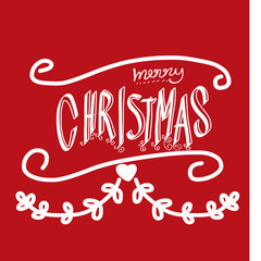 Merry Christmas word illustration