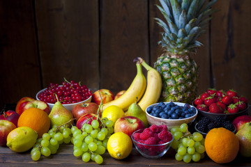 Fresh Fruits, natural still life for healthy food