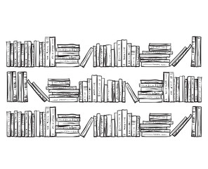 Bookcase with lots of books