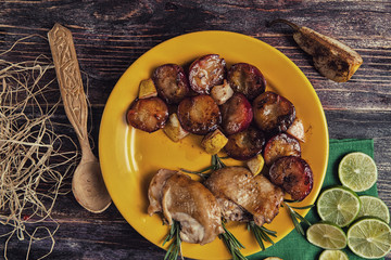 main course in a cafe