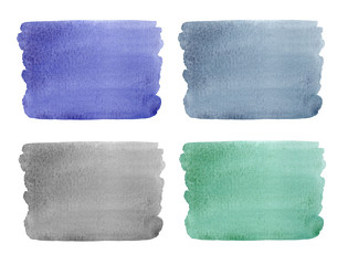 Obraz premium Set of abstract watercolor backgrounds. Hand painted design element dark neutral color