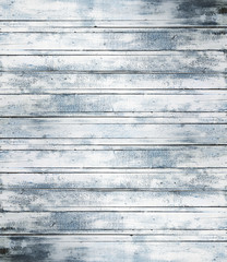 Old white wooden board background, empty copy space