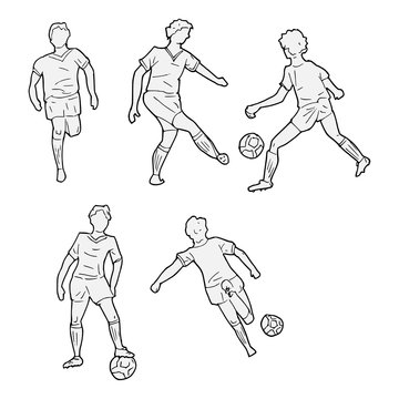 Voetballers - uitsnede van jongens