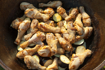 Chicken cooked