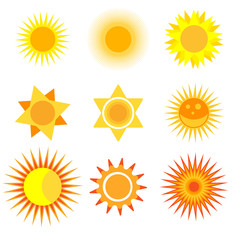 Collection of vectorized suns
