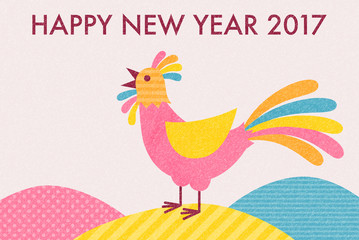 年賀状2017　にわとり