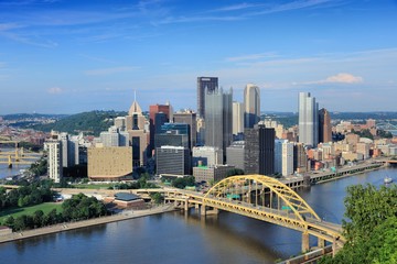 Pittsburgh skyline - obrazy, fototapety, plakaty
