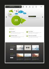 One Page Website Template. Vector Eps 10 Illustration.

