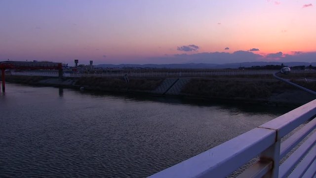 仙台空港の夕焼け sunset at sendai airport