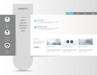 Simple Creative Website Temnplate Design. Vector Eps 10 illustration.

