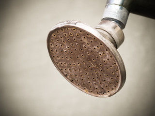 Old shower head, Selective focus and close up image