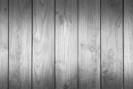 Wood texture pattern or wood background for interior or exterior design with copy space for text or image. Dark edged. Black and white.