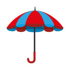umbrella open striped icon vector