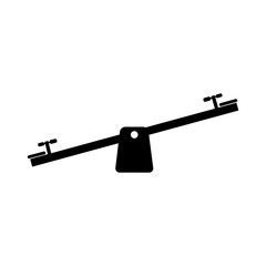 seesaw playground up down icon vector