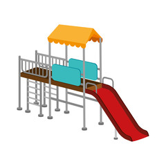 playground slide game icon vector