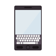 smartphone screen mobile phone keyboard icon vector