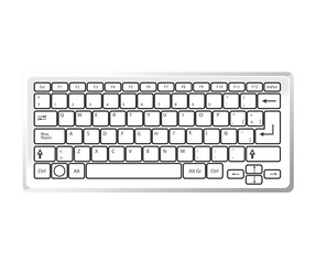 keyboard device computer icon vector