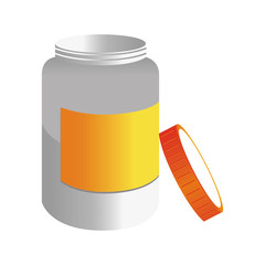medicine bottle pill icon vector