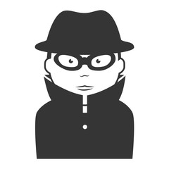 detective agent man male icon vector