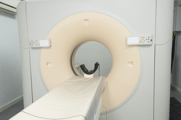 CT scanner in a hospital medical clinic