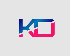 KO company linked letter logo
