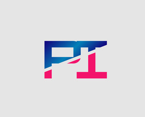 Pi initial monogram logo
