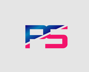 PS initial monogram logo

