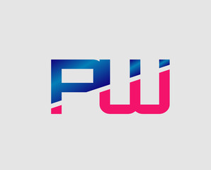 PW initial monogram logo
