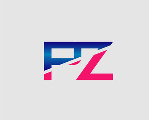 PZ initial monogram logo
