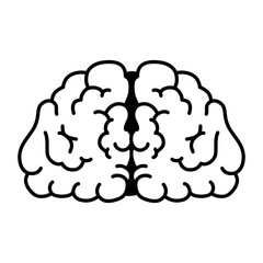 brain mind head intellectual think human organ mental vector  illustration isolated