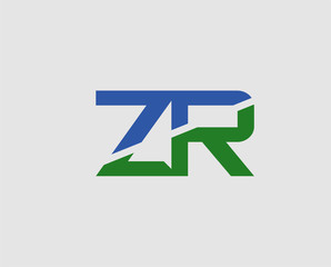 Letter ZR, z and r logo vector
