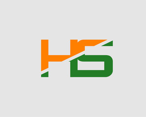 H and S logo vector. logotype template
