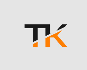 Letter T and K logo template
