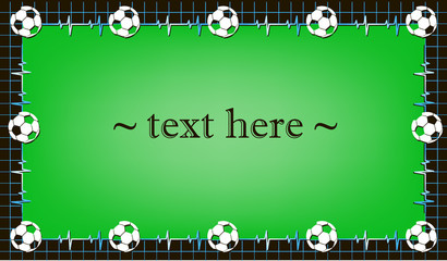 frame with soccer balls