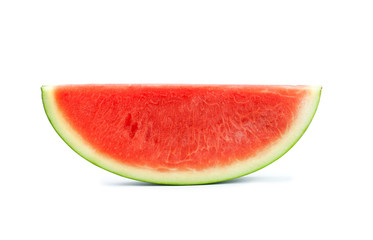 watermelon slice on the white background and clipping path