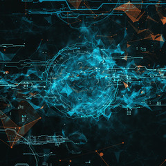 hologram futuristic interface