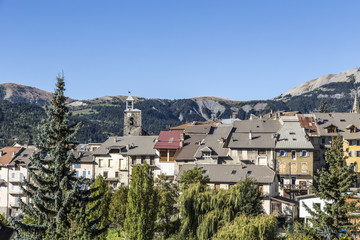 Fototapeta na wymiar Seyne les Alpes in the french Region provence des haut alpes