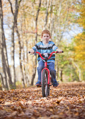 Fototapeta na wymiar Boy on bike